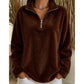 Bequemes, gemütliches Quarter-Zip-Sweatshirt für Damen