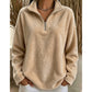 Bequemes, gemütliches Quarter-Zip-Sweatshirt für Damen