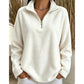 Bequemes, gemütliches Quarter-Zip-Sweatshirt für Damen