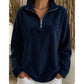 Bequemes, gemütliches Quarter-Zip-Sweatshirt für Damen