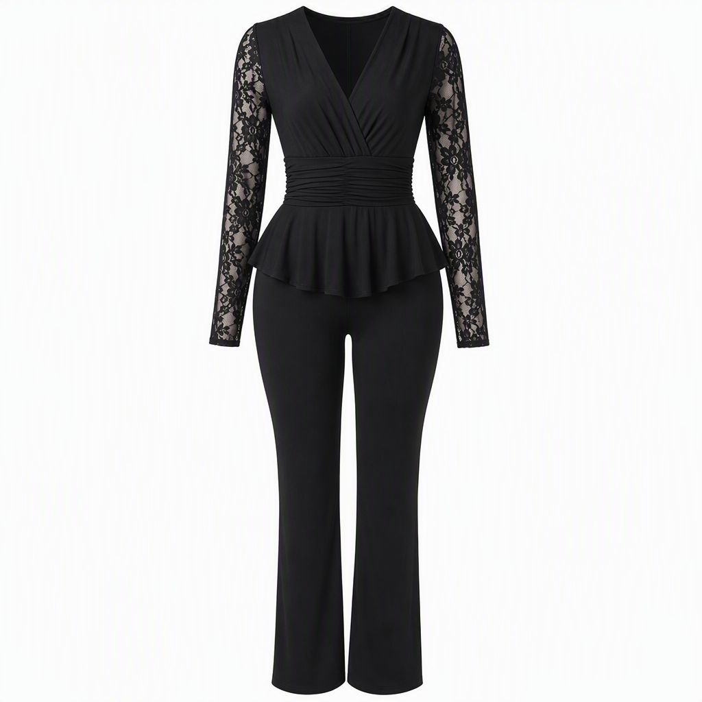 🔁 1000+ echte Bewertungen – durchweg positiv! Elegantes zweiteiliges Hosen-Set für Damen