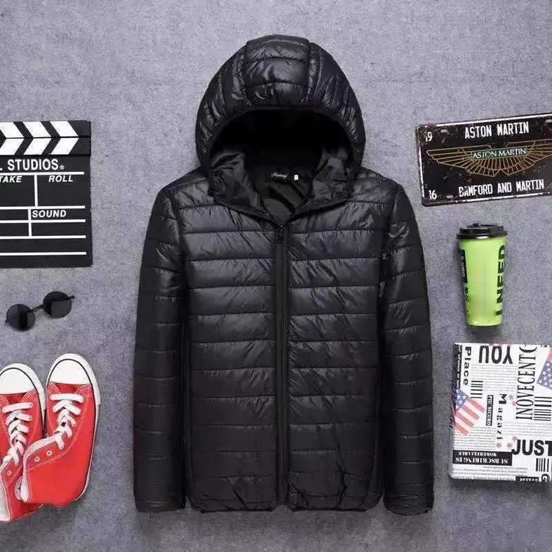 🔥Beliebtes Produkt ！✨Herren warme, gesteppte Pufferjacke mit Kapuze