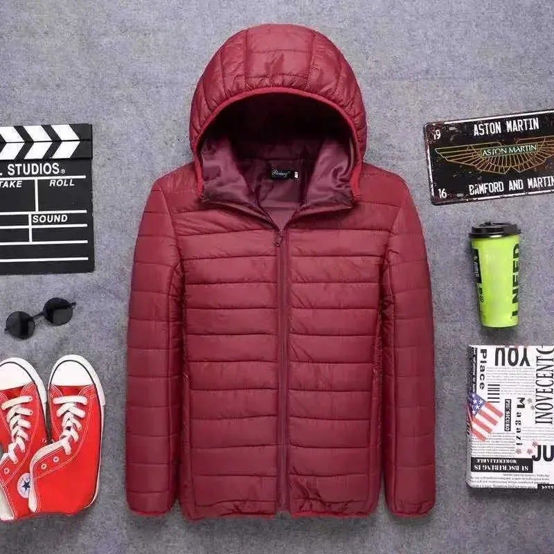 🔥Beliebtes Produkt ！✨Herren warme, gesteppte Pufferjacke mit Kapuze
