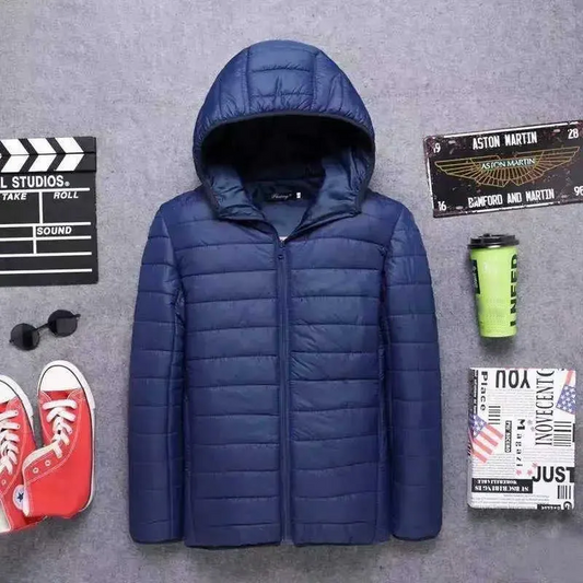 🔥Beliebtes Produkt ！✨Herren warme, gesteppte Pufferjacke mit Kapuze