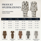 🔥Beliebtes Produkt ！✨Damen Midikleid mit Spitze, Leopardenmuster, V-Ausschnitt und Laternenärmeln