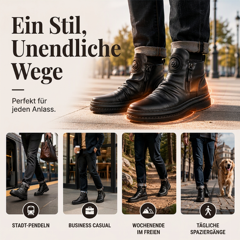 🔥Beliebtes Produkt ！✨Herren rutschfeste Stiefel mit warmem Futter【Versandkostenfrei】