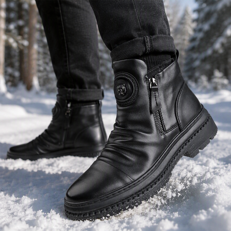 🔥Beliebtes Produkt ！✨Herren rutschfeste Stiefel mit warmem Futter【Versandkostenfrei】