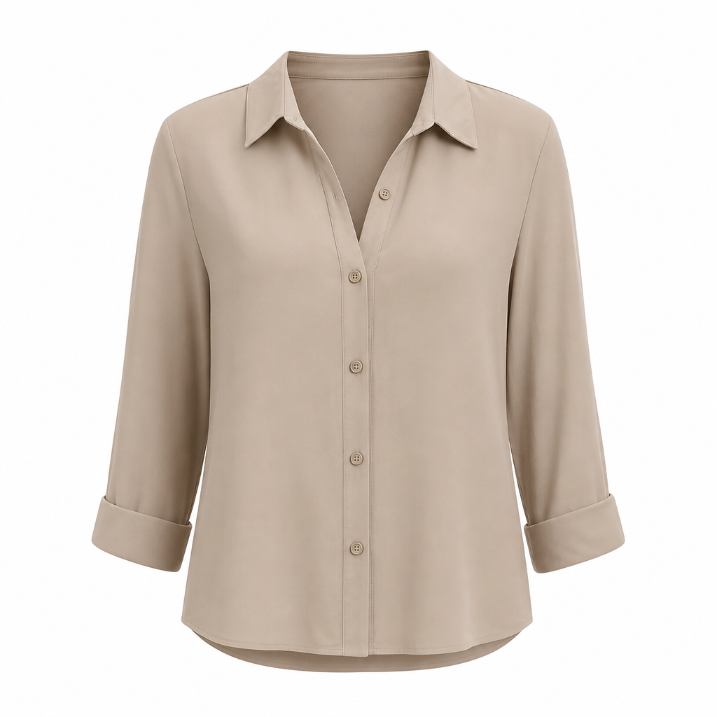 ⌛ Nur solange Vorrat reicht – danach regulärer Preis! Damen Elegante Freizeitbluse mit Langarm und Knopfleiste