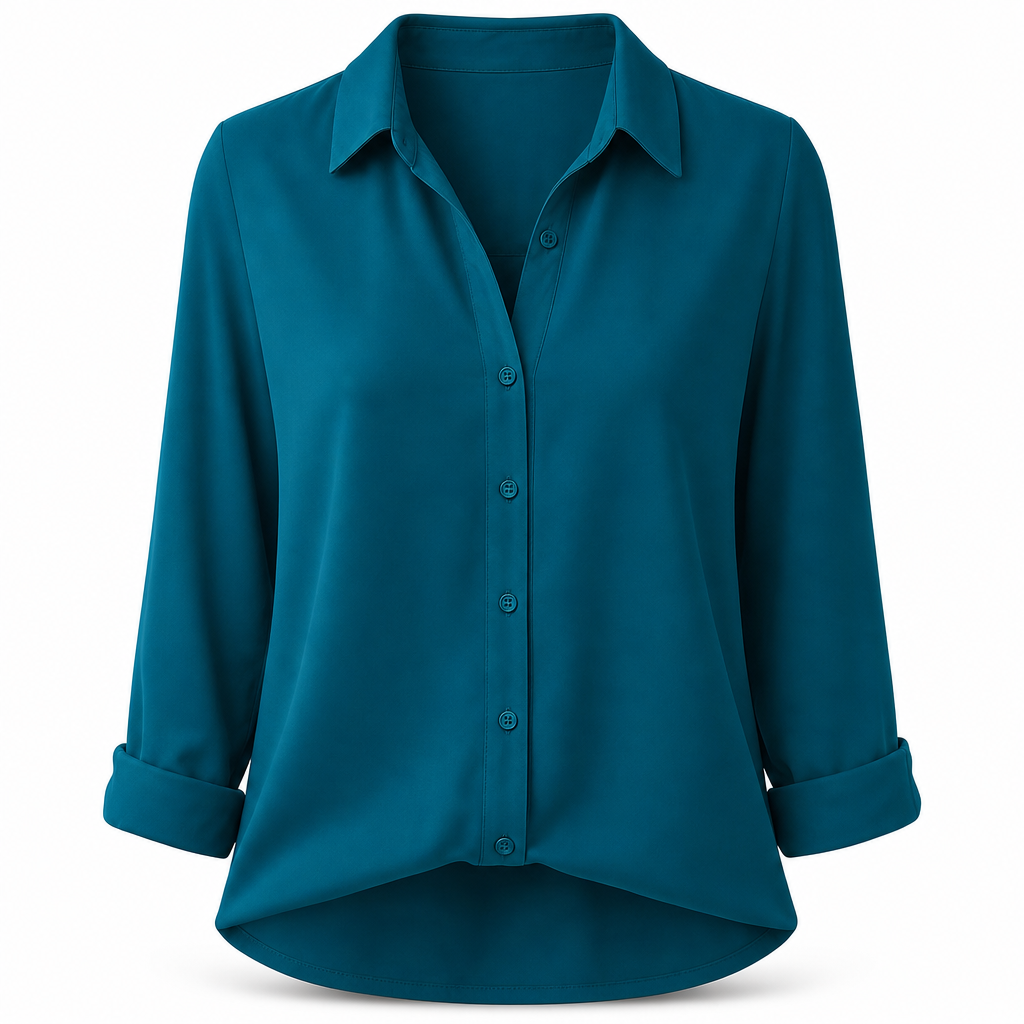 ⌛ Nur solange Vorrat reicht – danach regulärer Preis! Damen Elegante Freizeitbluse mit Langarm und Knopfleiste