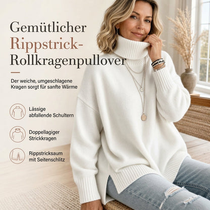 🧶 Damen Grobstrick-Pullover mit Rollkragen – Weich, locker & immer passend – Jetzt 50% Rabatt!