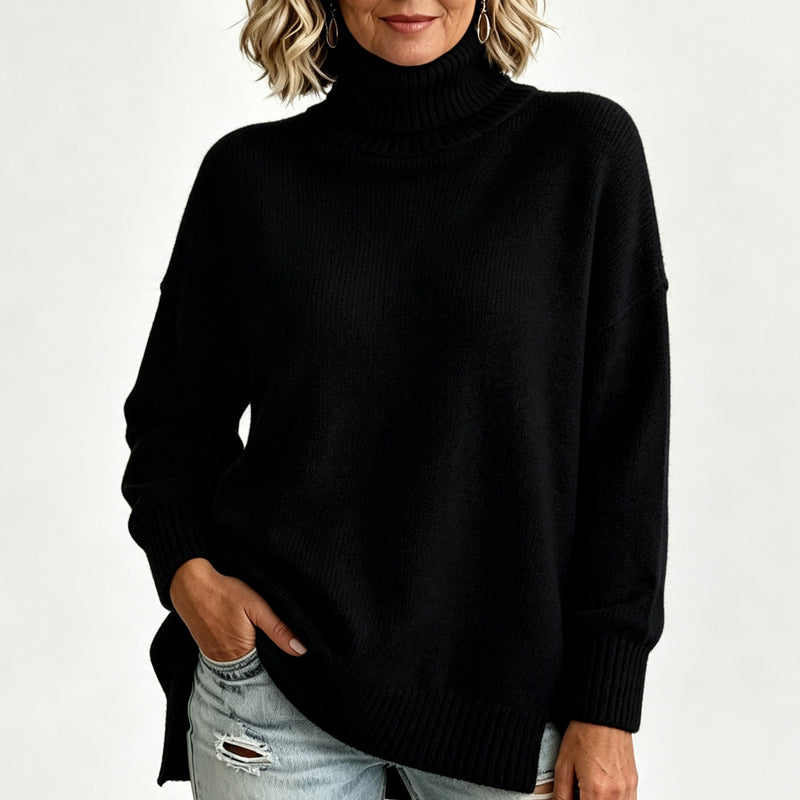🧶 Damen Grobstrick-Pullover mit Rollkragen – Weich, locker & immer passend – Jetzt 50% Rabatt!