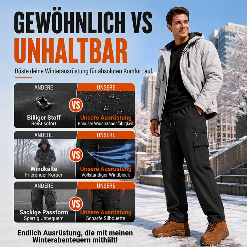 🔥Beliebtes Produkt ！✨Herren Winter Outdoor Winddichte Wärmehose