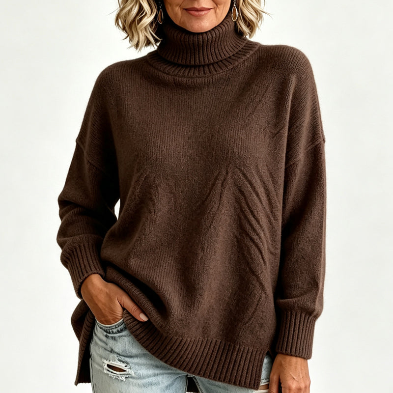 🧶 Damen Grobstrick-Pullover mit Rollkragen – Weich, locker & immer passend – Jetzt 50% Rabatt!
