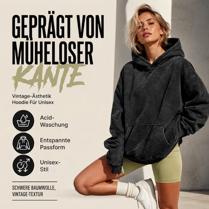 🔥Beliebtes Produkt ！✨Unisex Casual Oversized Hoodie mit Acid-Wash-Effekt