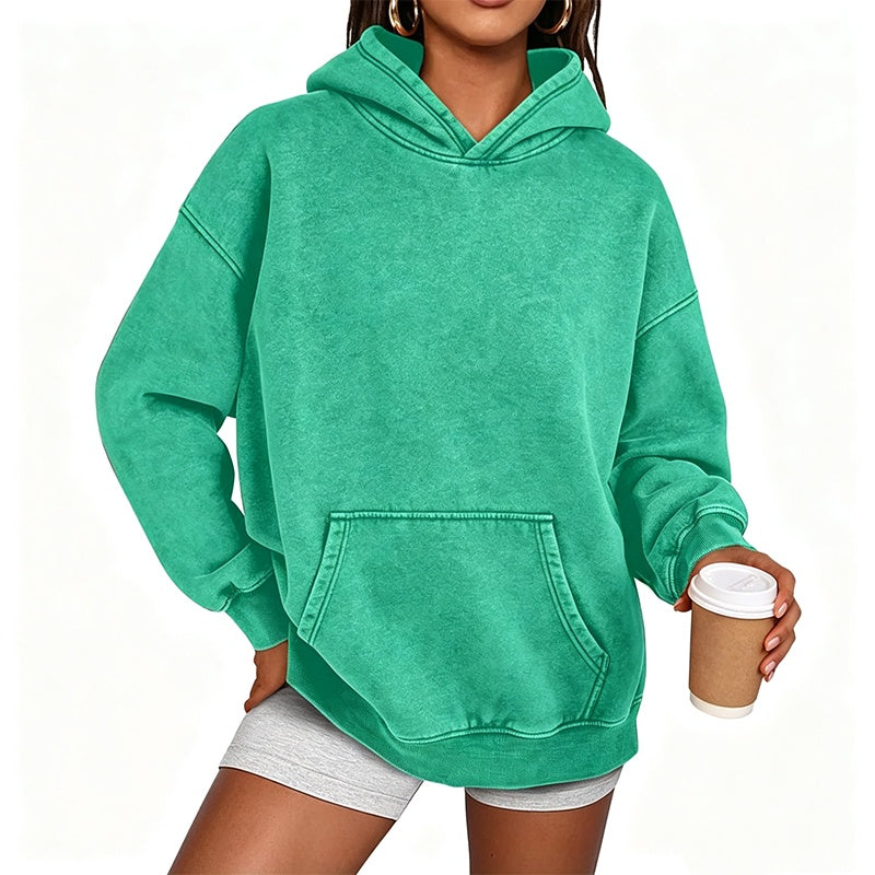 🔥Beliebtes Produkt ！✨Unisex Casual Oversized Hoodie mit Acid-Wash-Effekt
