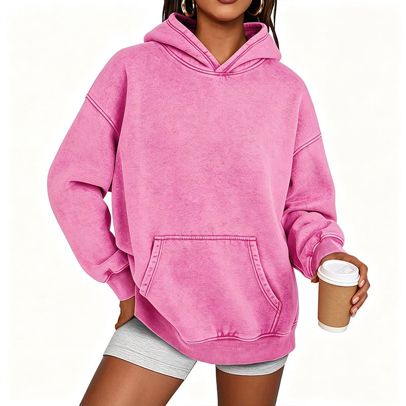 🔥Beliebtes Produkt ！✨Unisex Casual Oversized Hoodie mit Acid-Wash-Effekt