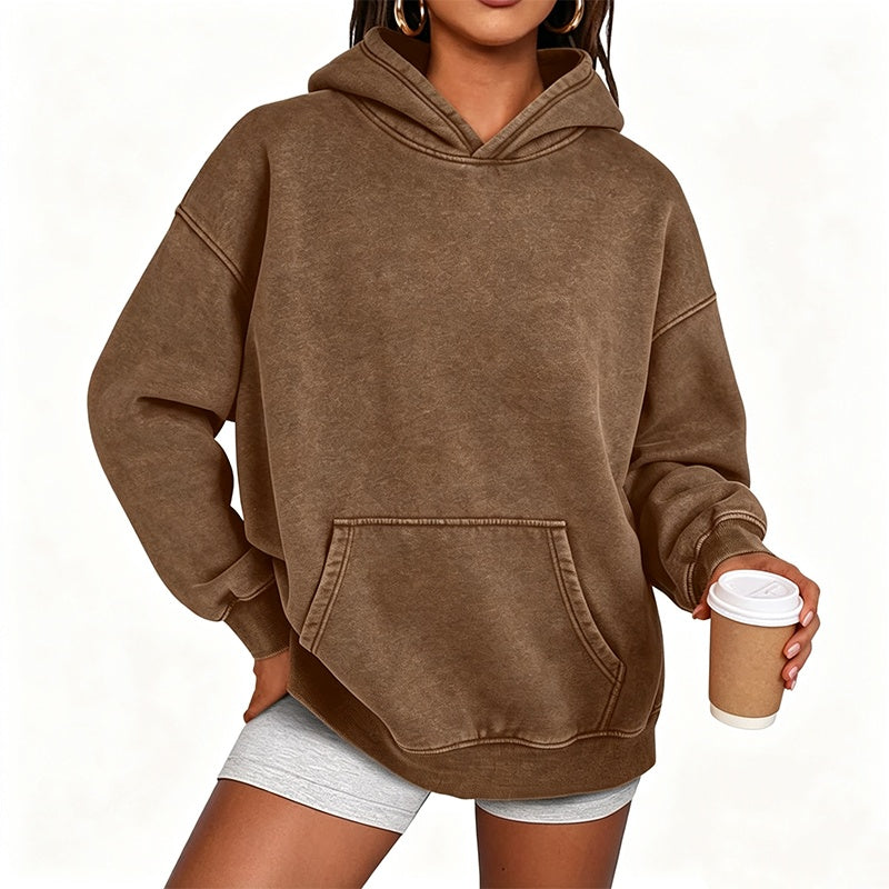 🔥Beliebtes Produkt ！✨Unisex Casual Oversized Hoodie mit Acid-Wash-Effekt