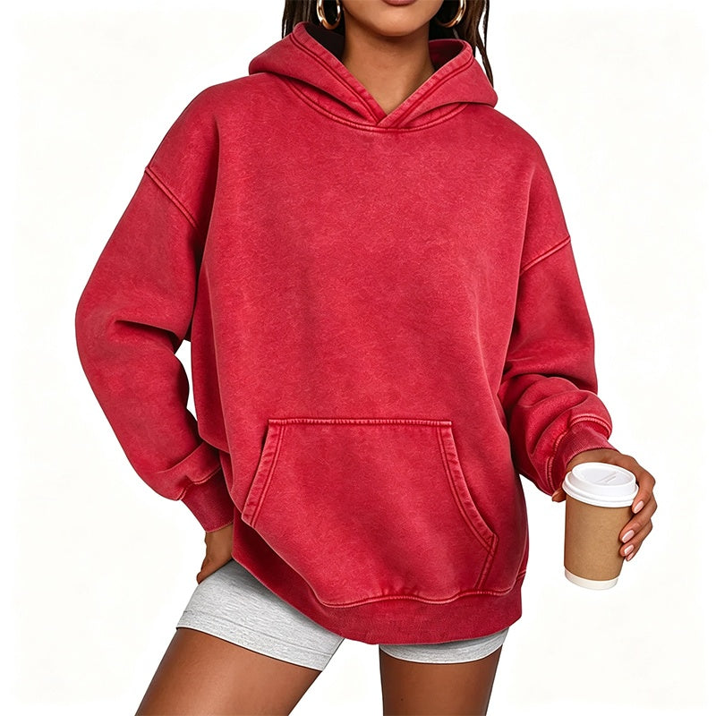 🔥Beliebtes Produkt ！✨Unisex Casual Oversized Hoodie mit Acid-Wash-Effekt