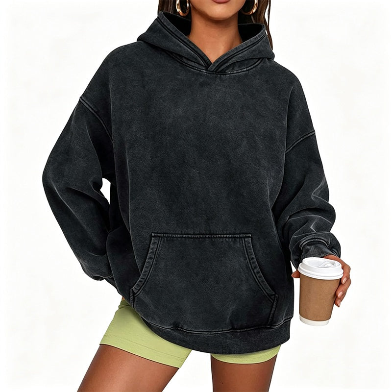 🔥Beliebtes Produkt ！✨Unisex Casual Oversized Hoodie mit Acid-Wash-Effekt