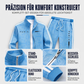 🔥Beliebtes Produkt ！✨Herren-Set mit geometrischem Muster, Jacke mit durchgehendem Reißverschluss und Hose