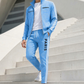 🔥Beliebtes Produkt ！✨Herren-Set mit geometrischem Muster, Jacke mit durchgehendem Reißverschluss und Hose