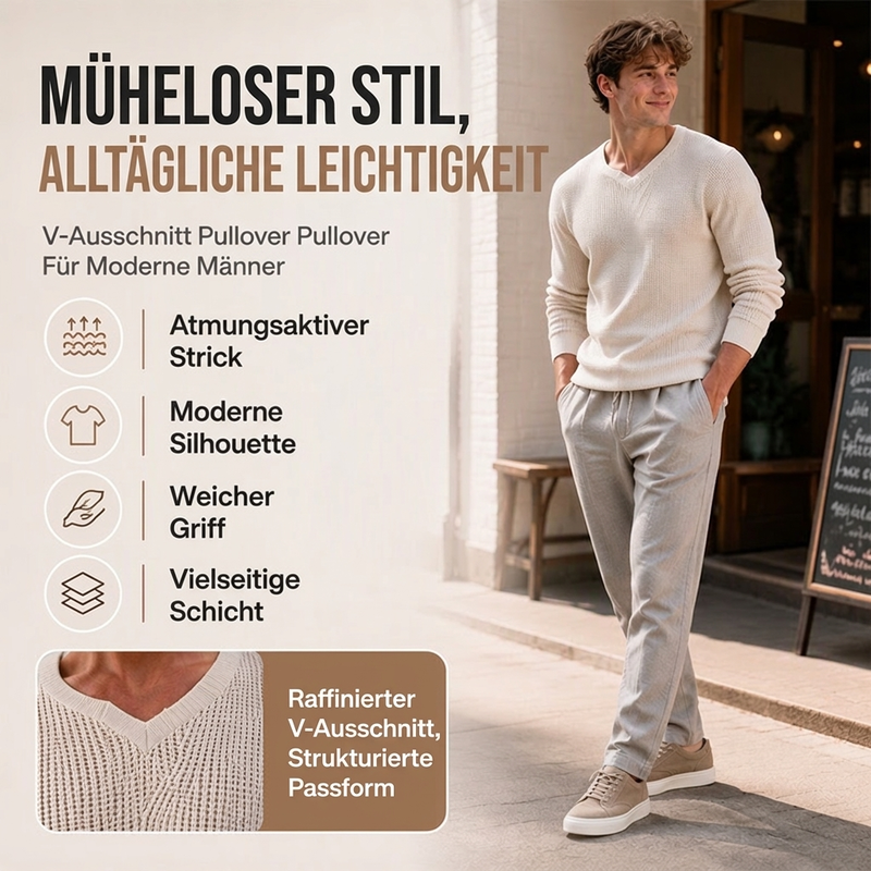 🔥Beliebtes Produkt ！✨Lässiges Rundstrickoberteil für Herren