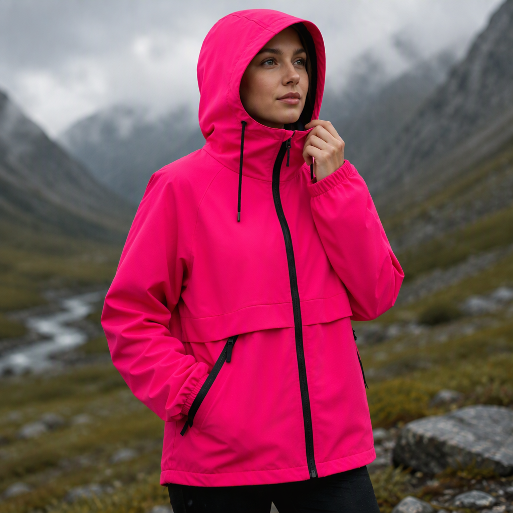 Damen Outdoor Winddichte Kapuzenjacke