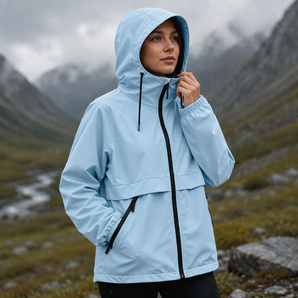 Damen Outdoor Winddichte Kapuzenjacke