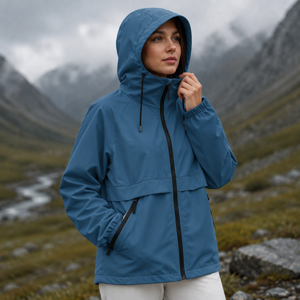 Damen Outdoor Winddichte Kapuzenjacke