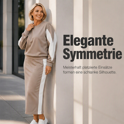 🙌 70% Wiederkaufquote – Qualität überzeugt! Zweiteiliges Strickset für Damen: Sweatshirt und Midirock