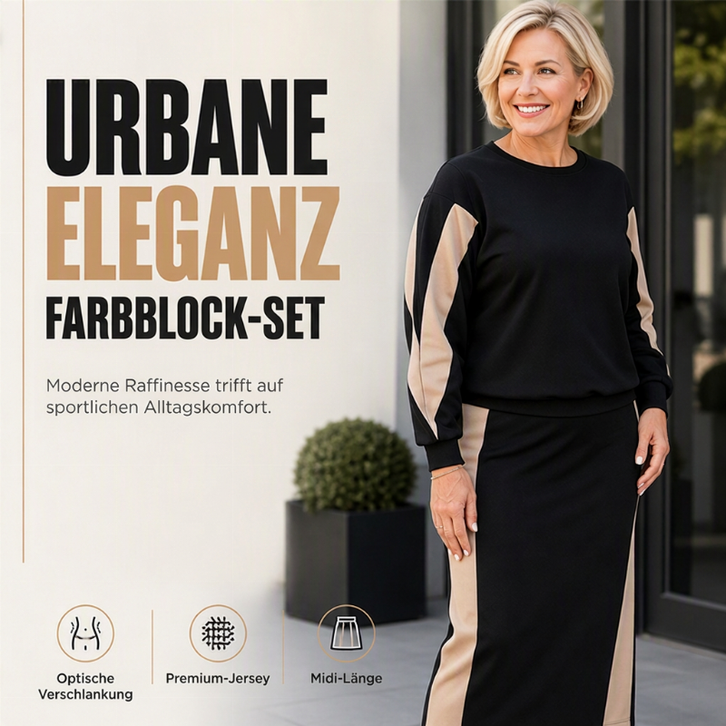 🙌 70% Wiederkaufquote – Qualität überzeugt! Zweiteiliges Strickset für Damen: Sweatshirt und Midirock