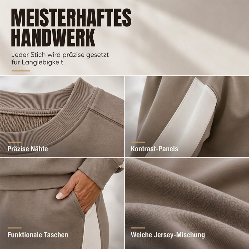 🙌 70% Wiederkaufquote – Qualität überzeugt! Zweiteiliges Strickset für Damen: Sweatshirt und Midirock