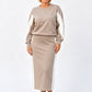 🙌 70% Wiederkaufquote – Qualität überzeugt! Zweiteiliges Strickset für Damen: Sweatshirt und Midirock