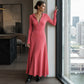 📢📢50%Rabatt!!!🎉✨Damen geripptes Kapuzen-Maxikleid