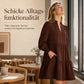 🔥Beliebtes Produkt ！✨Damen V-Ausschnitt gestuftes Rüschen Minikleid