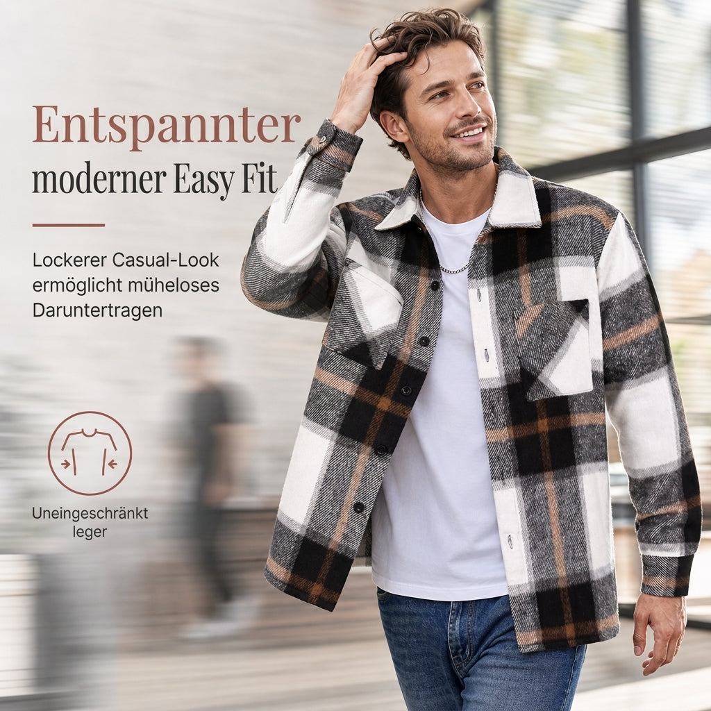 🙌 70% WiederkaufquoteLässiges kariertes Flanellhemd für Herren