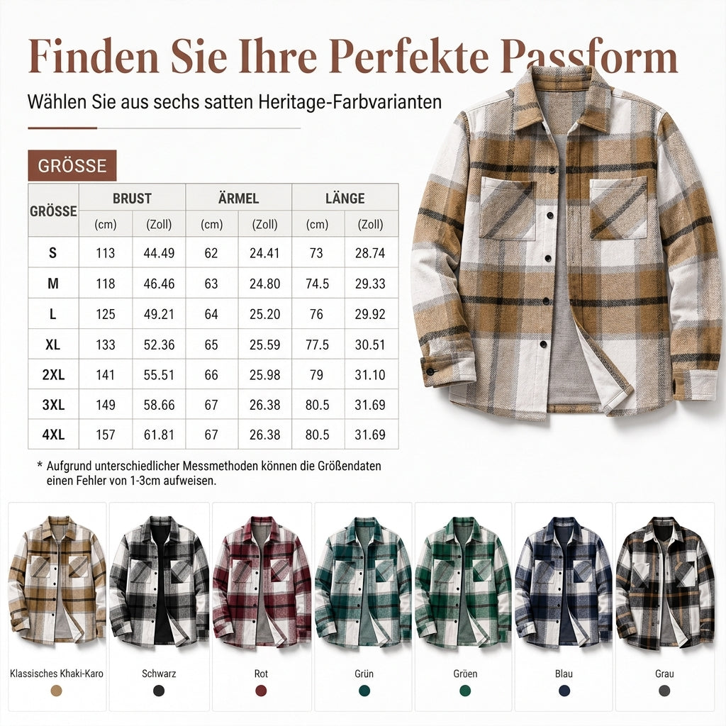 🙌 70% WiederkaufquoteLässiges kariertes Flanellhemd für Herren