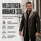 🙌 70% WiederkaufquoteHerren-Kunstledermantel mit Reverskragen und Plüschfutter