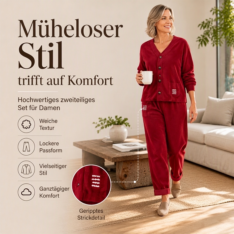 📢📢50%Rabatt!!!🎉✨Lässiges Cord-2-Teile-Set für Damen