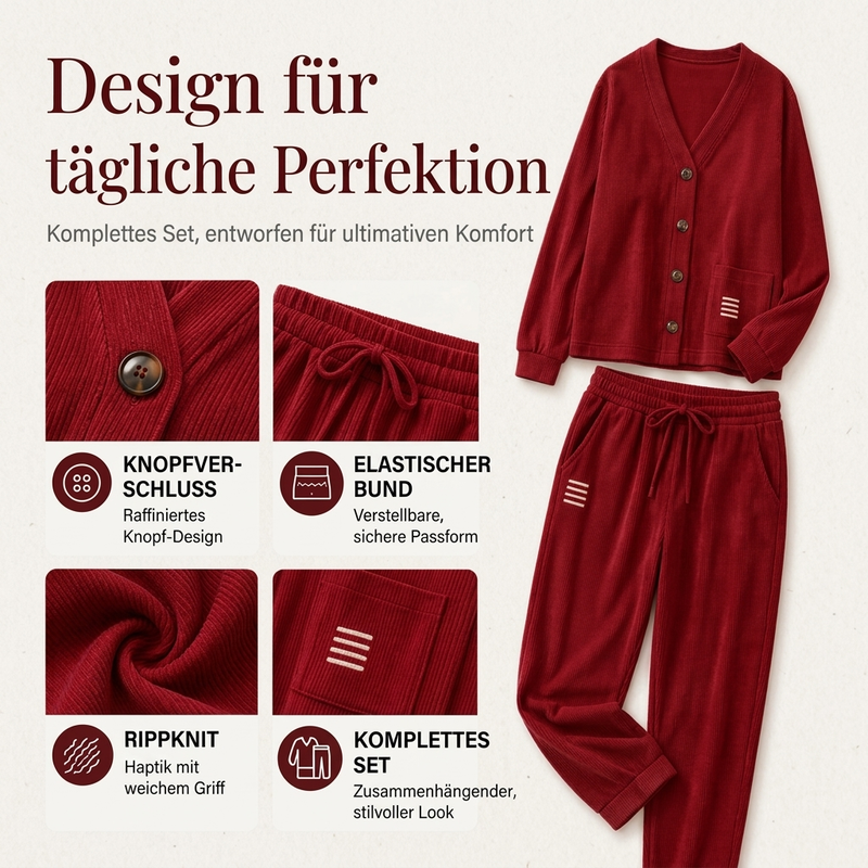 📢📢50%Rabatt!!!🎉✨Lässiges Cord-2-Teile-Set für Damen