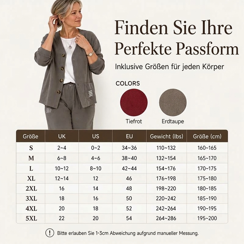 📢📢50%Rabatt!!!🎉✨Lässiges Cord-2-Teile-Set für Damen