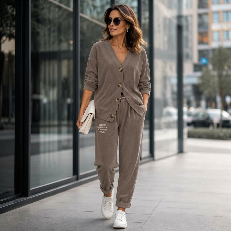 📢📢50%Rabatt!!!🎉✨Lässiges Cord-2-Teile-Set für Damen