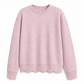 📢📢50%Rabatt!!!🎉✨Damen Sweatshirt mit Muschels-cut Saum und Rundhals