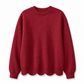 📢📢50%Rabatt!!!🎉✨Damen Sweatshirt mit Muschels-cut Saum und Rundhals