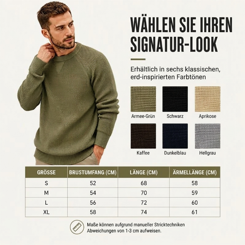 🧶 Klassisches Rundhalspullover für Herren – Weich, bequem & immer passend