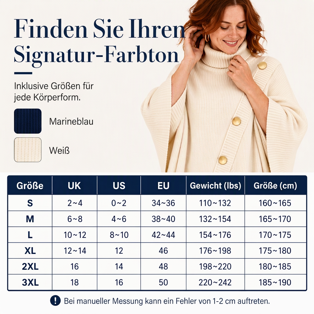 🍂 Lässig & feminin – Asymmetrischer Rollkragen-Poncho – Weicher Stoff, lockerer Schnitt & vielseitig kombinierbar