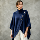 🍂 Lässig & feminin – Asymmetrischer Rollkragen-Poncho – Weicher Stoff, lockerer Schnitt & vielseitig kombinierbar