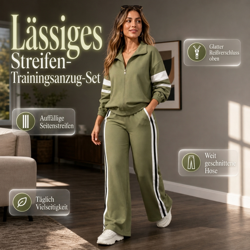 📢📢50%Rabatt!!!🎉✨Damen-Casual-Sweatshirt und Weithosen-Set