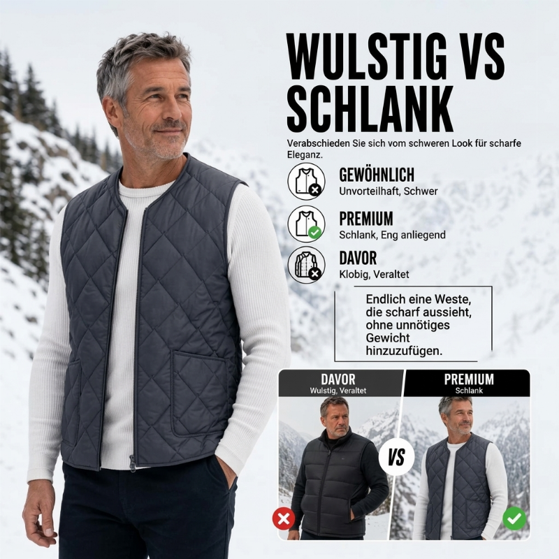 📢🎉50%Rabatt!!!🛍️✨Wärmebeständige Steppweste für Herren im Winter