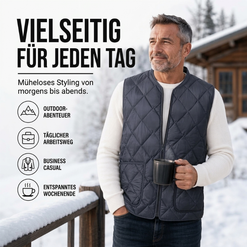 📢🎉50%Rabatt!!!🛍️✨Wärmebeständige Steppweste für Herren im Winter